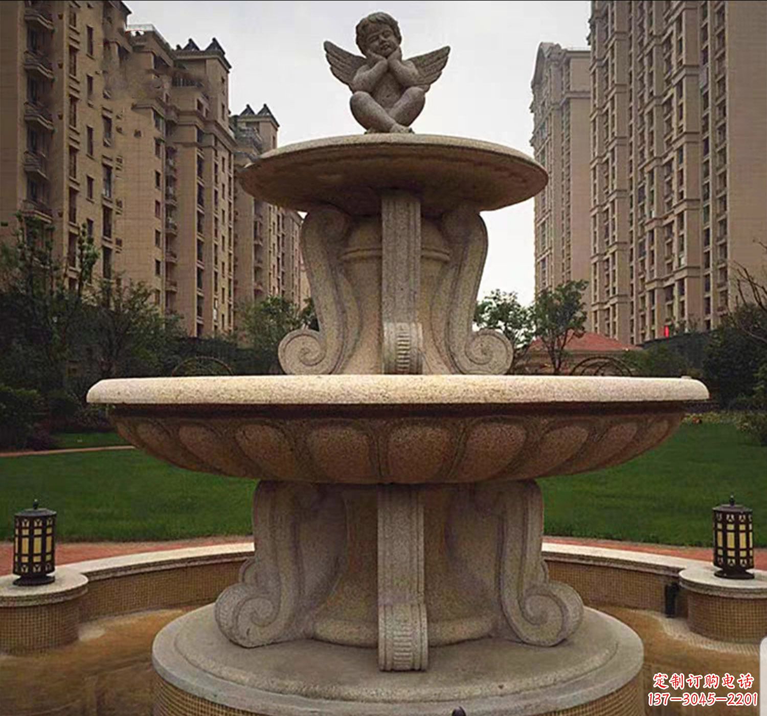 石雕鱼喷泉