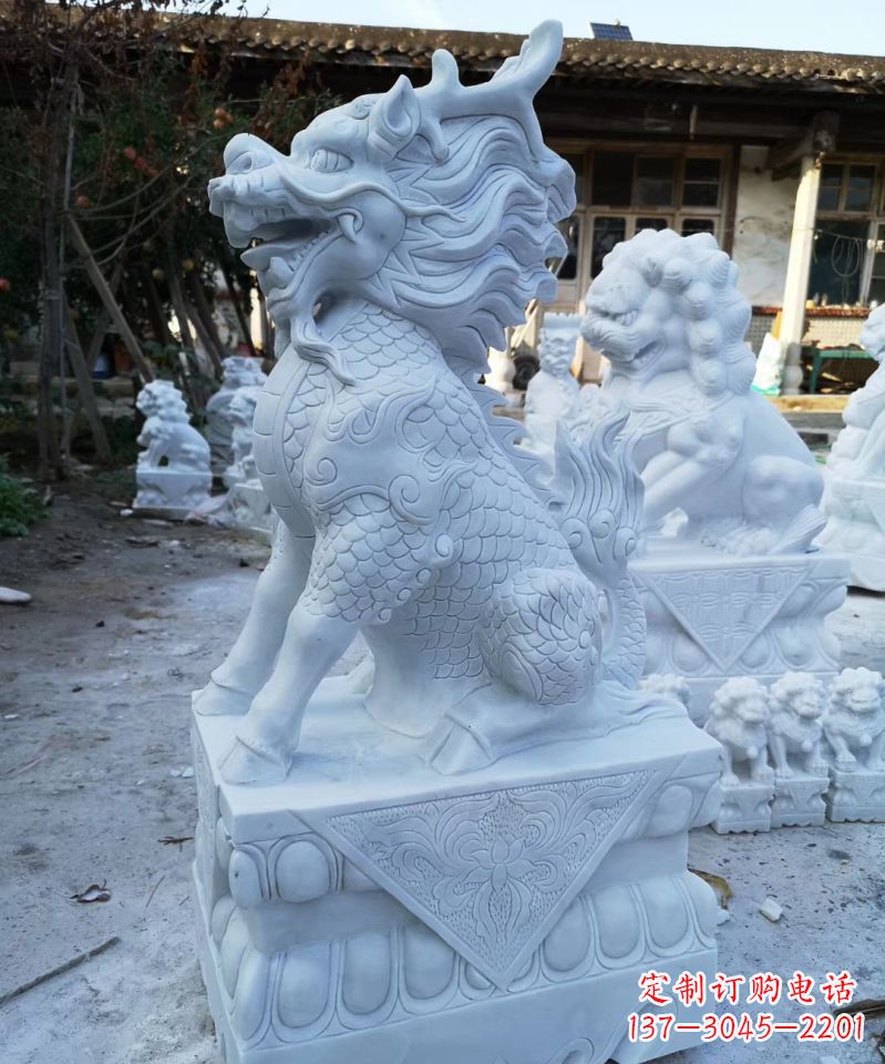 石雕镇宅麒麟动物雕塑