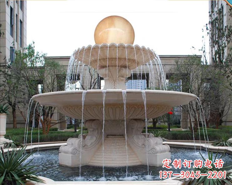 石墩喷泉石雕