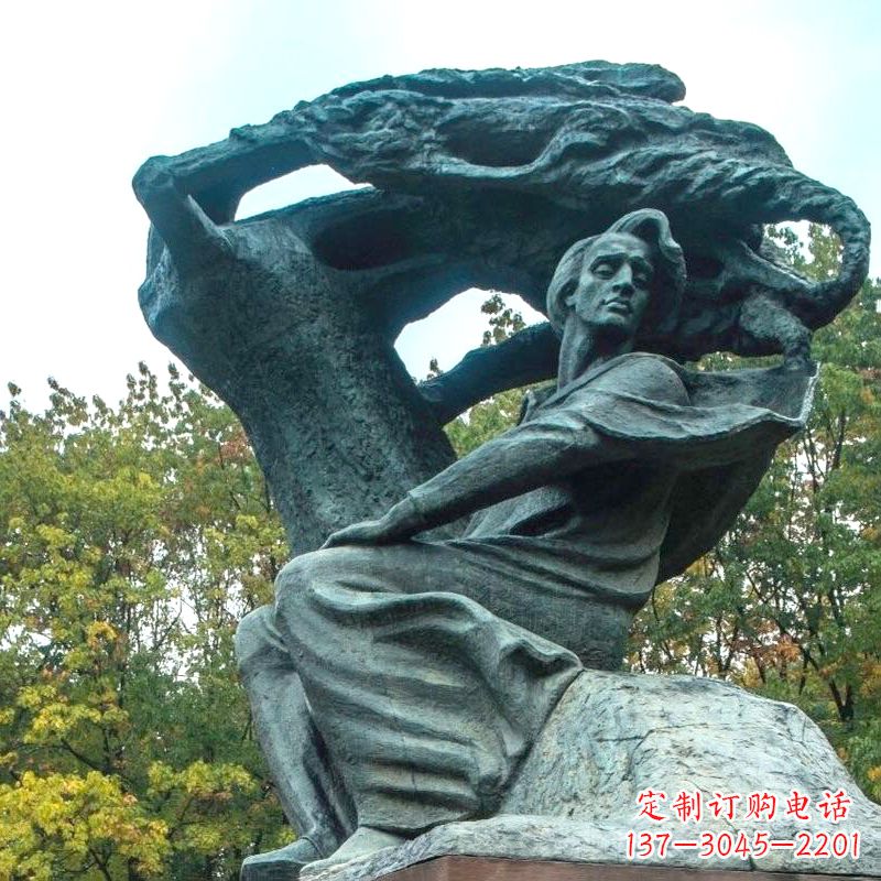 世界名人19世纪波兰作曲家肖邦创意雕塑