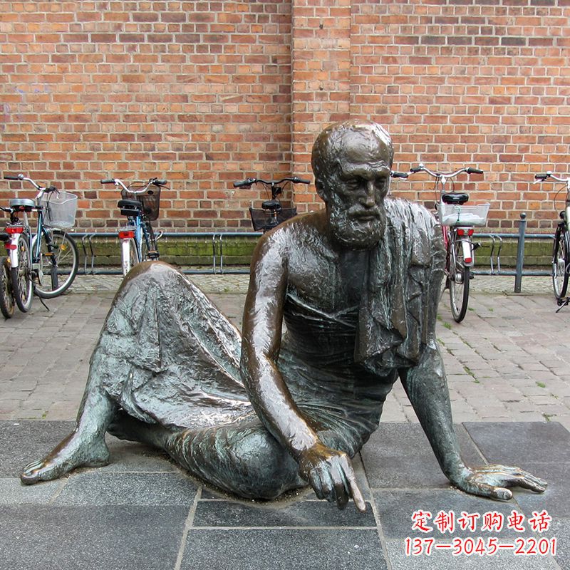 世界名人古希腊著名物理学家阿基米德铜雕塑像广场人物雕塑