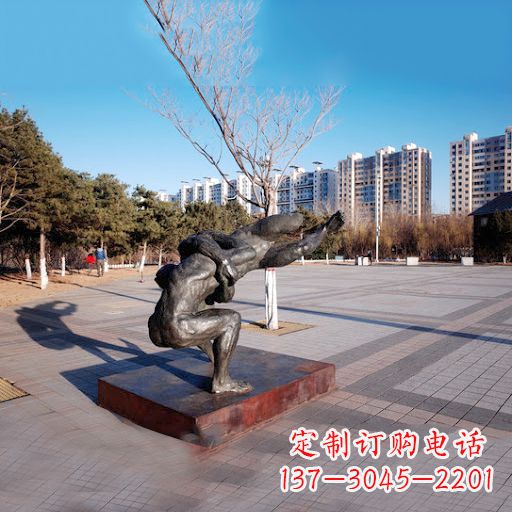 摔跤景观人物雕塑城市广场体育主题雕塑景观