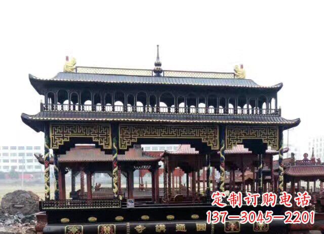 双层方形铜香炉