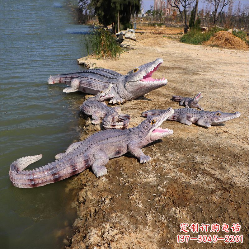 水景鳄鱼雕塑