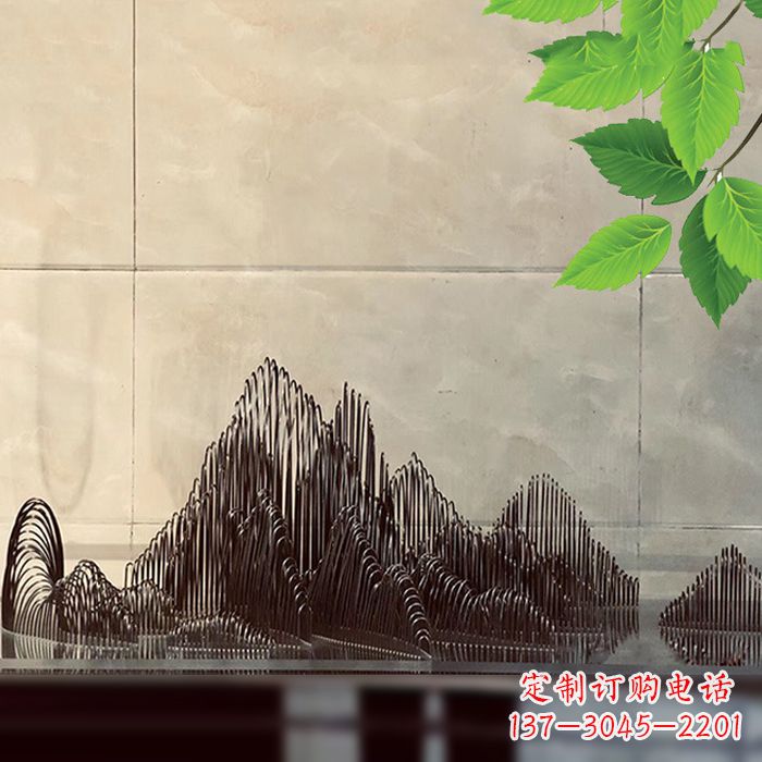 水景水池不锈钢假山雕塑