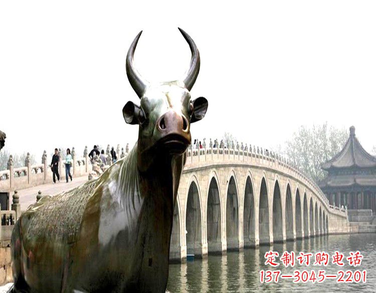 水牛铜雕景观