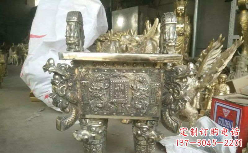 四方鼎铸铜鼎铜雕