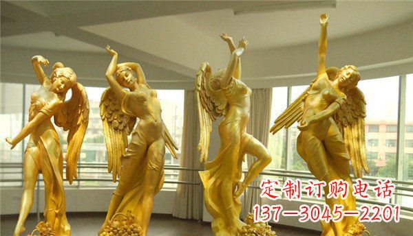 四季神玻璃钢仿铜人物雕塑