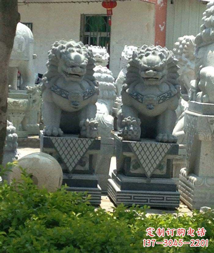 寺庙景观仿古石狮子