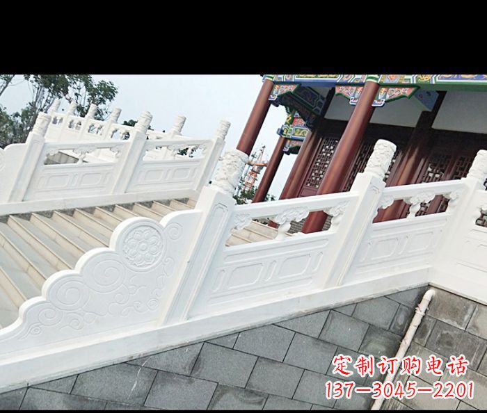 寺庙景观汉白玉栏板石雕