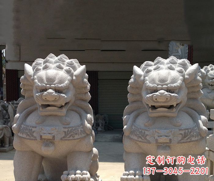 寺庙景观仿古镇宅石狮子