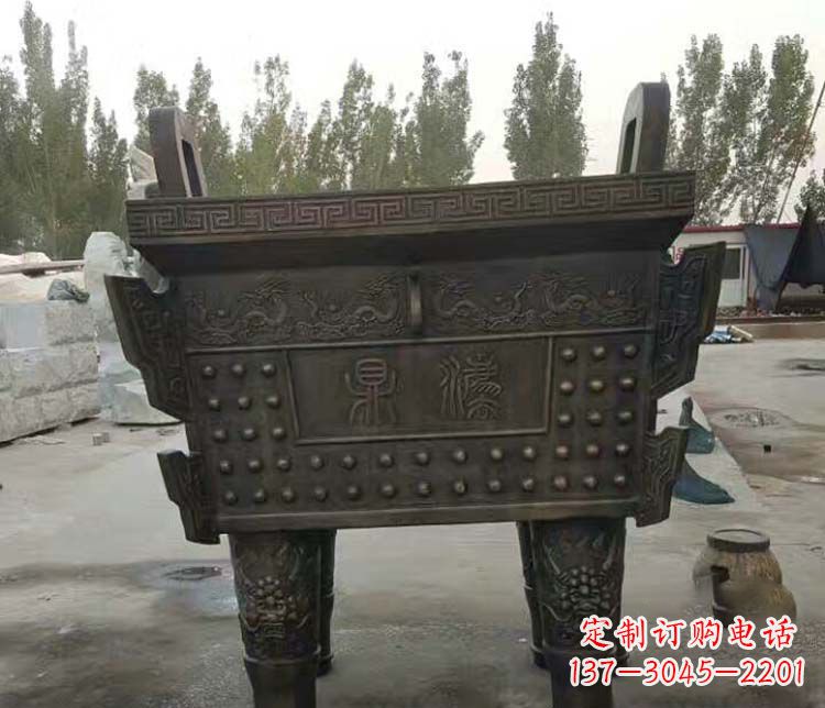 寺庙景观铸铜鼎