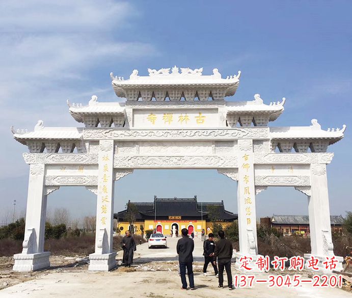 三门雕塑 - 寺庙/三门/五楼/牌坊/石雕 三门雕塑 - 寺庙/三门/五楼/牌坊/石雕
