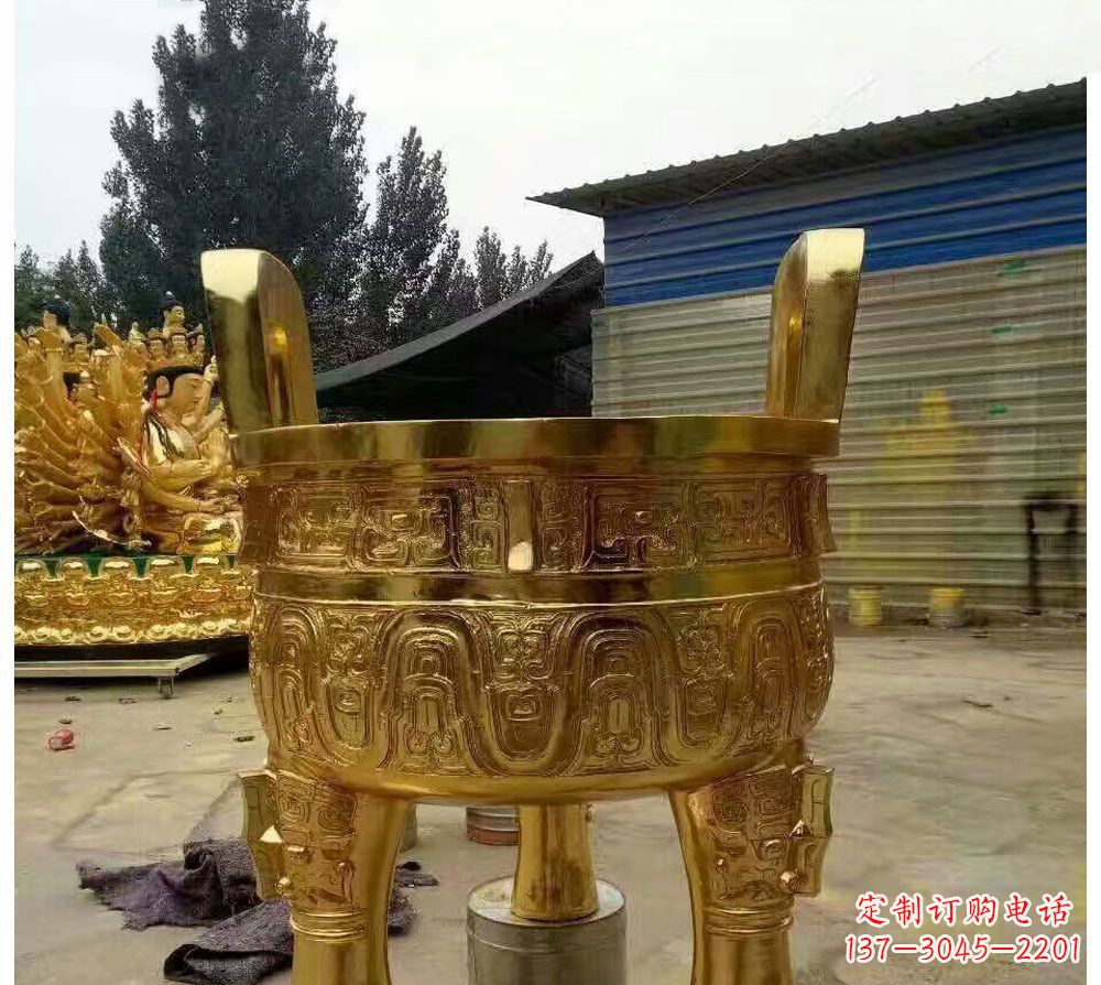 寺庙/圆形/香炉/铜雕-寺庙三足圆形香炉铜雕 寺庙/圆形/香炉/铜雕-寺庙三足圆形香炉铜雕