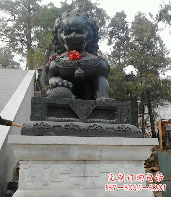 寺庙狮子铜狮子雕塑