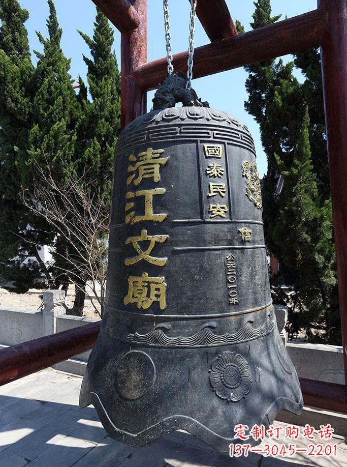 寺庙铜钟雕塑 (5)