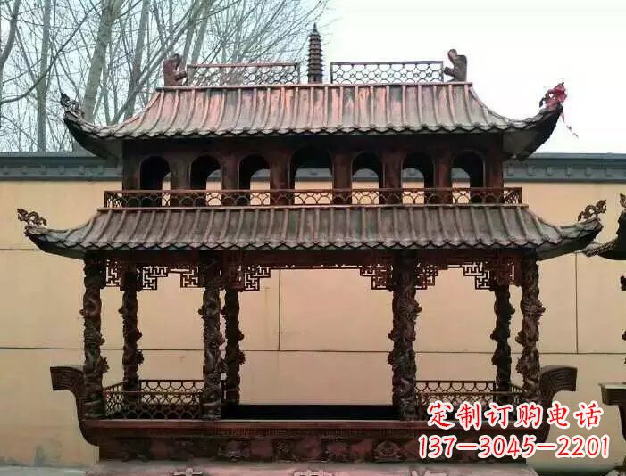 寺庙香炉铜雕 (3)