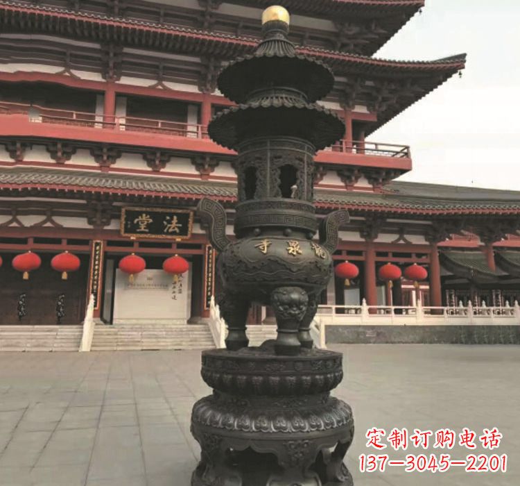 寺庙香炉铜雕222