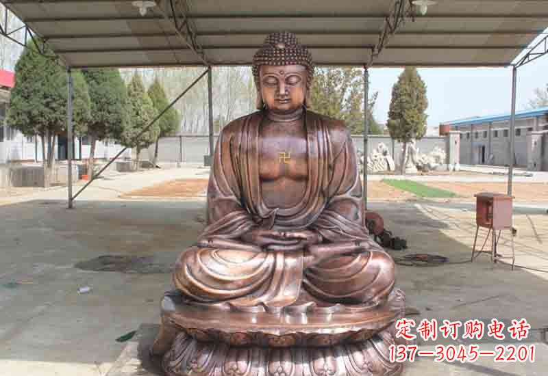 寺庙铸铜如来佛像雕塑