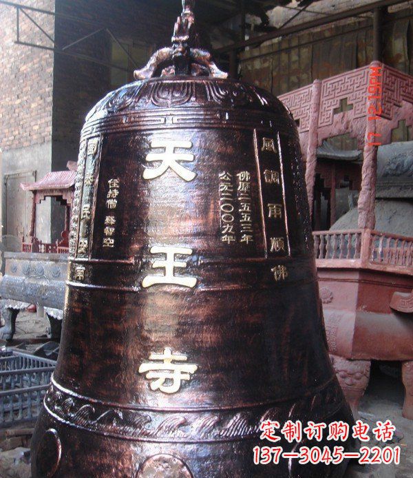 寺庙铸铜钟铜雕_2