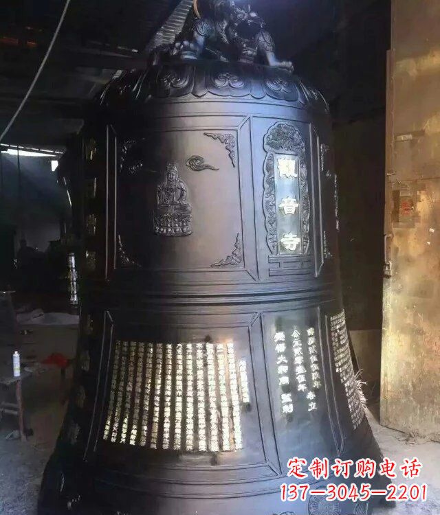 寺庙铸铜钟铜雕_1
