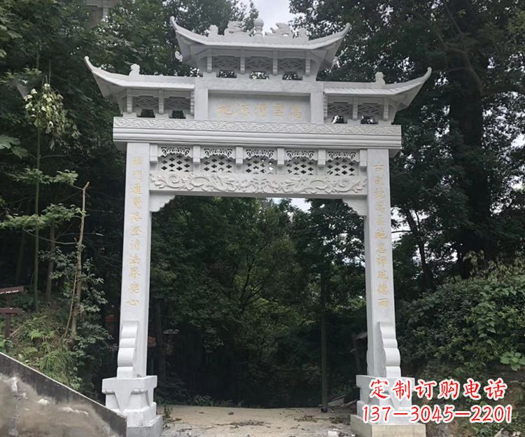 牌坊雕塑 - 寺院/牌坊/石雕 牌坊雕塑 - 寺院/牌坊/石雕