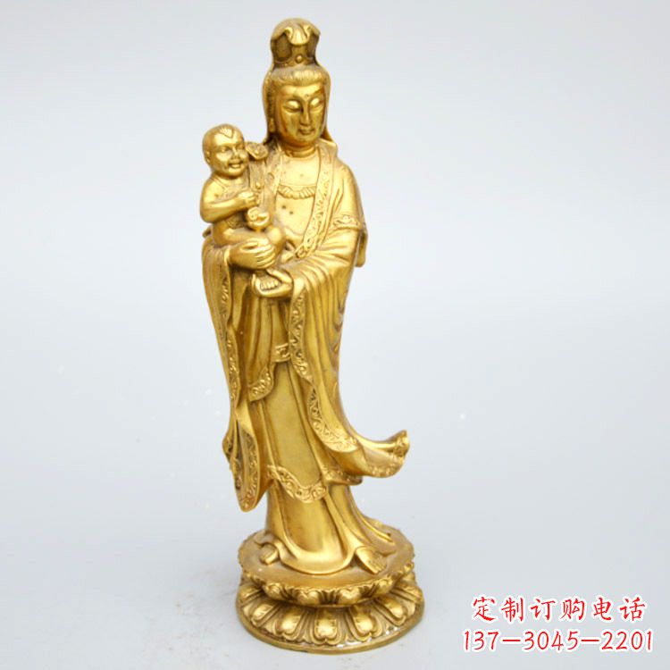送子观音铜雕