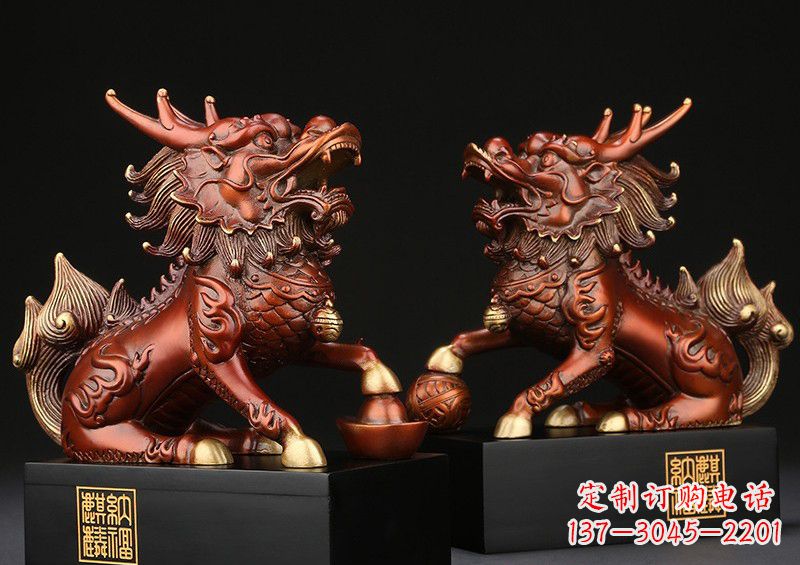 送子麒麟铜雕