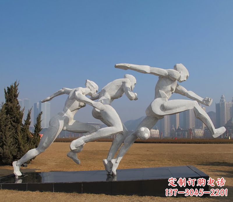 足球/不锈钢/运动-踢足球不锈钢运动雕塑 足球/不锈钢/运动-踢足球不锈钢运动雕塑