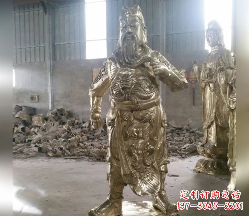 提刀关公武财神铜雕
