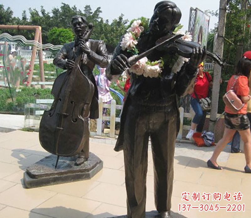 提琴演奏人物景观铜雕