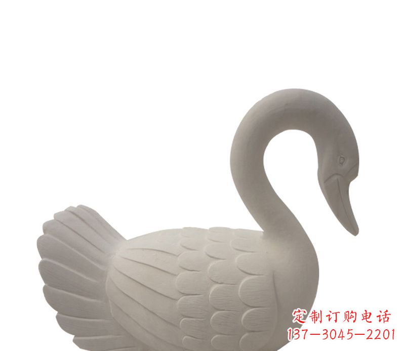 天鹅俯身广场景观石雕