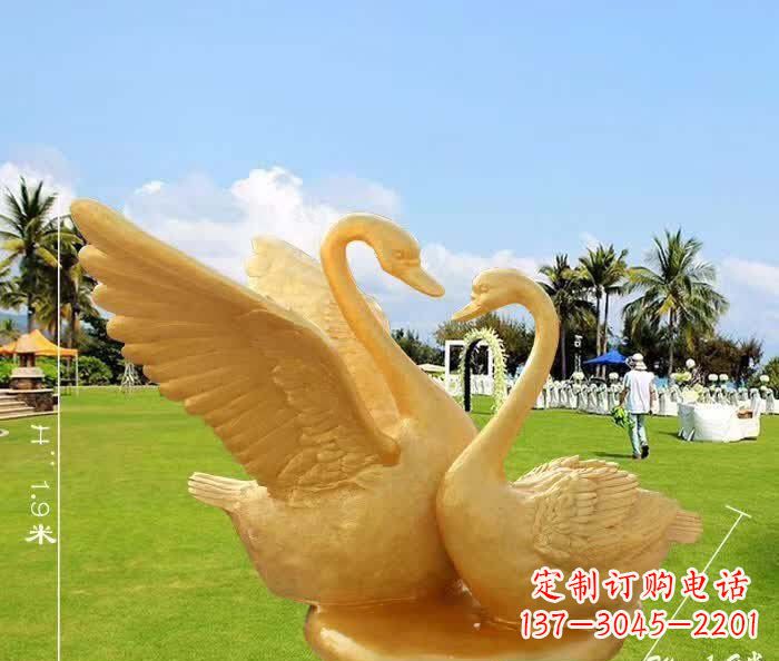 天鹅铜雕