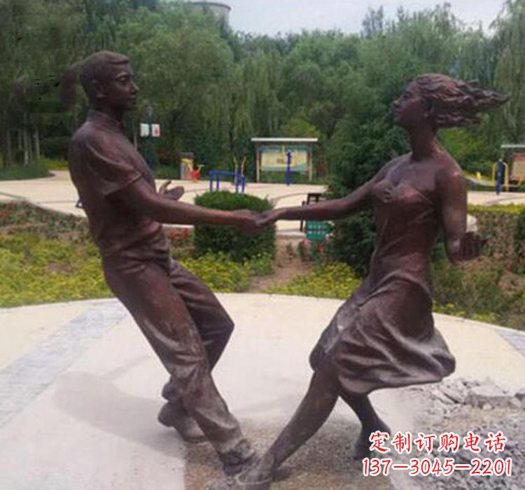 跳舞人物铜雕