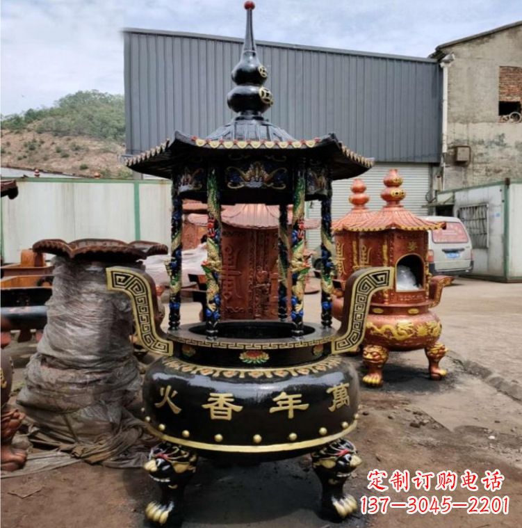 铁香炉铜雕
