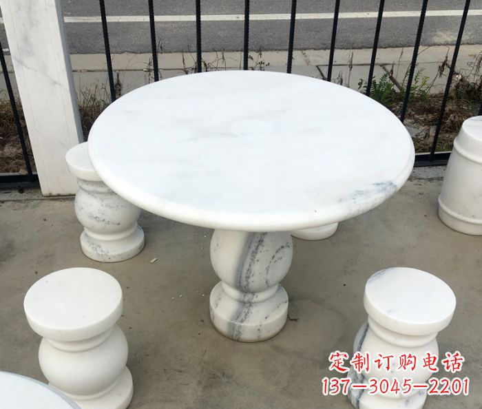 庭院圆桌凳石雕