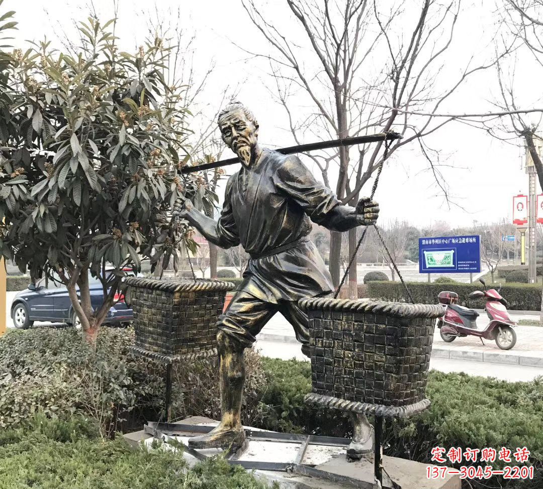 铜雕城市民俗人物