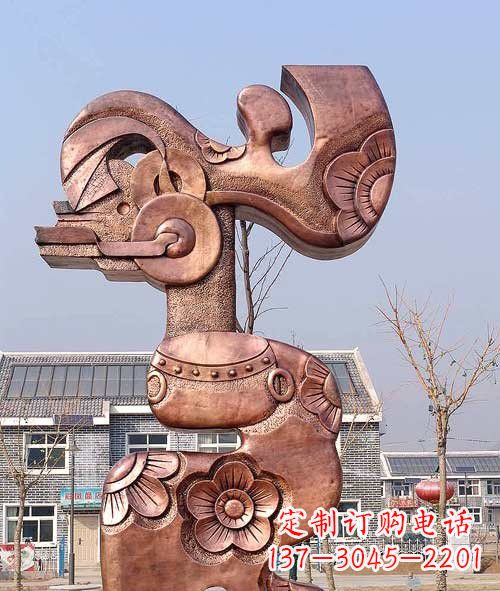 铜雕抽象皮影戏人物