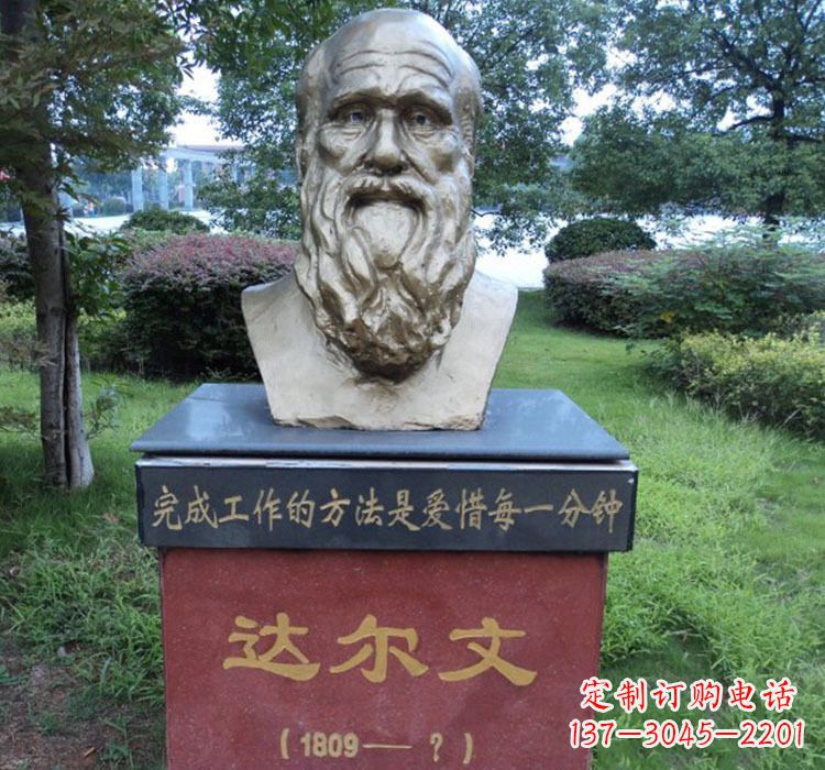 铜雕达尔文头像雕塑