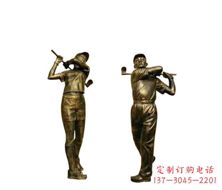 铜雕/高尔夫球/人物-铜雕打高尔夫球人物雕塑 铜雕/高尔夫球/人物-铜雕打高尔夫球人物雕塑