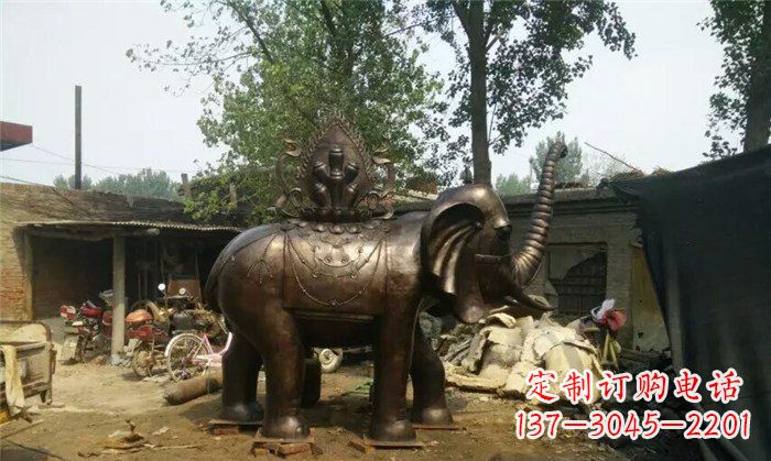 铜雕大象平安吉祥公园动物雕塑