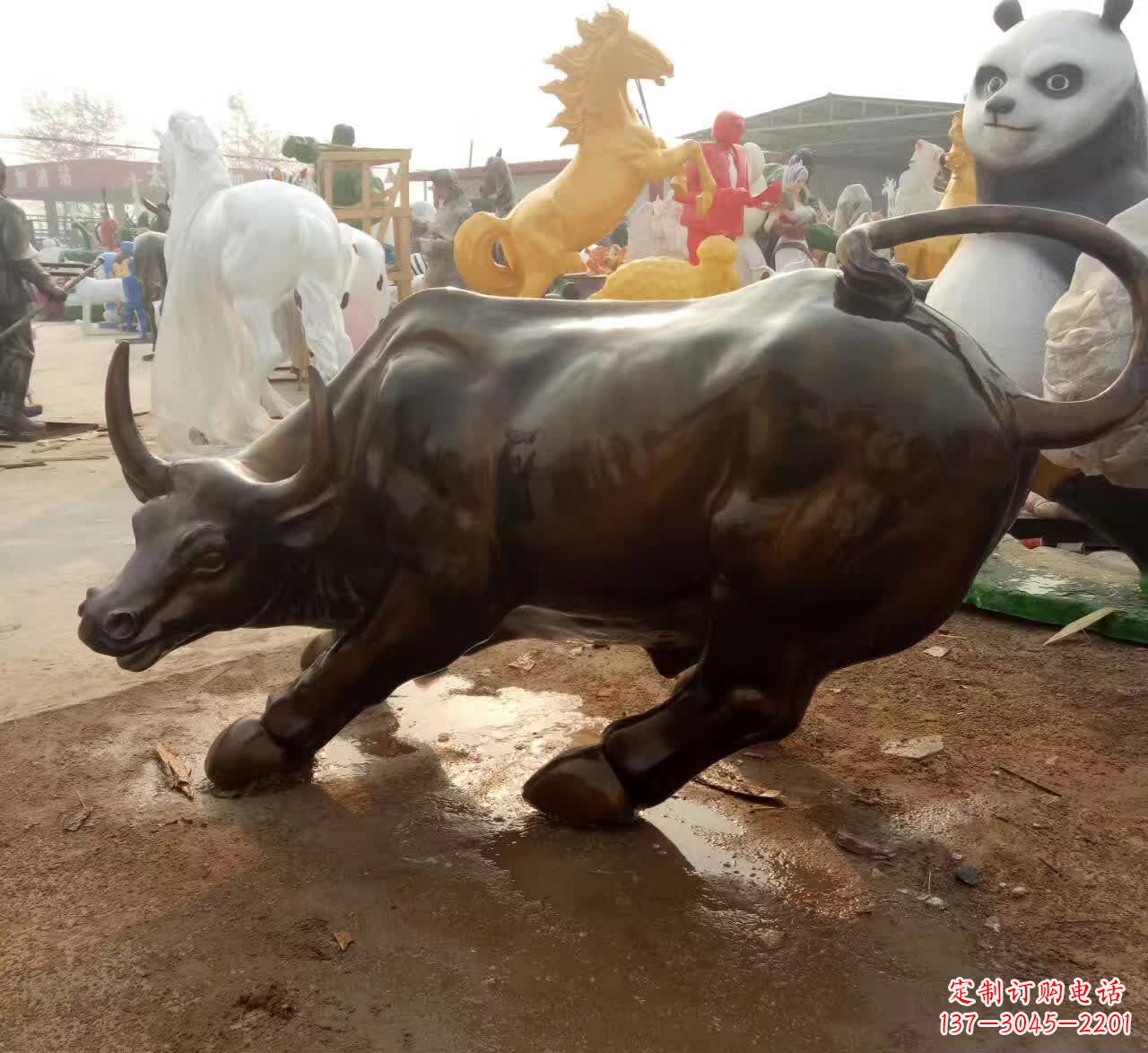 铜雕动物牛 铜雕动物牛