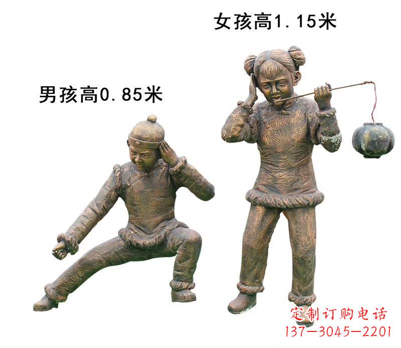 铜雕/鞭炮/儿童/童趣-铜雕放鞭炮的儿童童趣雕塑 铜雕/鞭炮/儿童/童趣-铜雕放鞭炮的儿童童趣雕塑