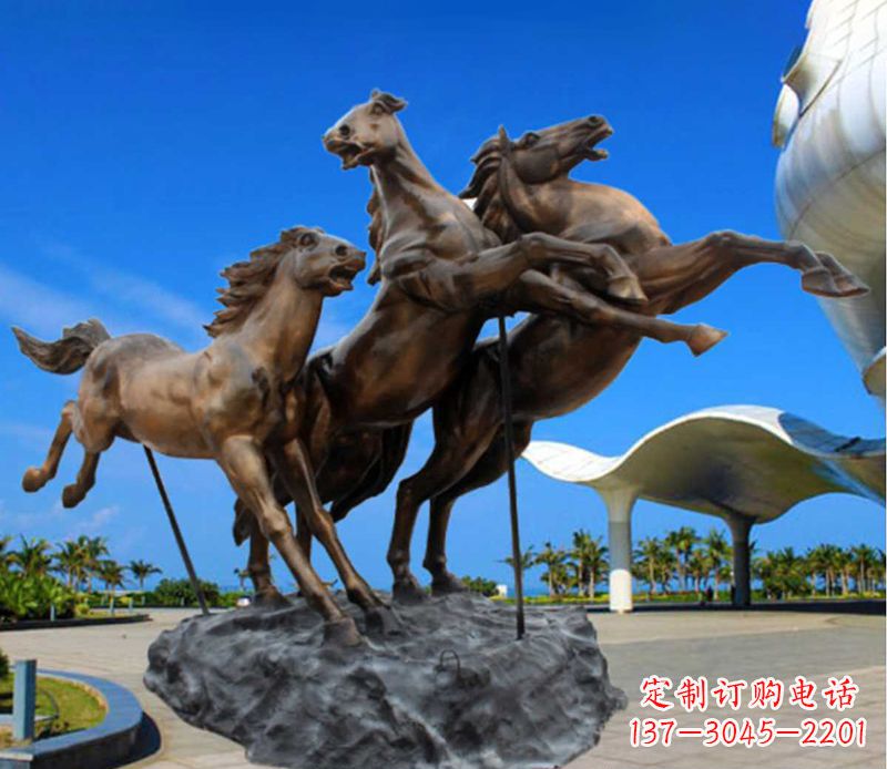 铜雕飞马广场动物雕塑