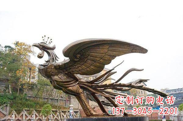 铜雕凤凰
