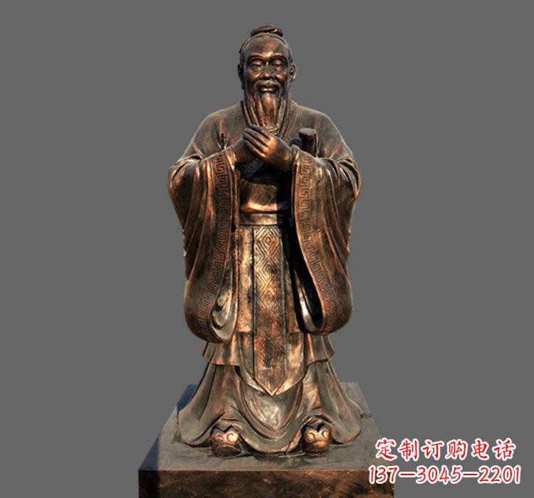 铜雕古代名人孔子