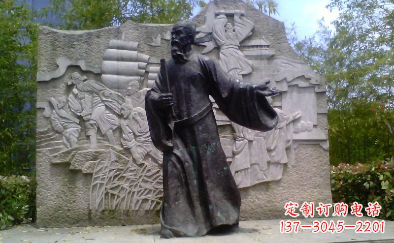 铜雕古代名人雕塑