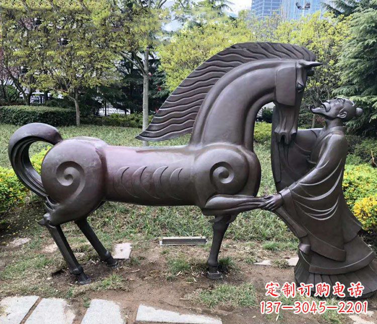 铜雕古代人物雕塑摆件