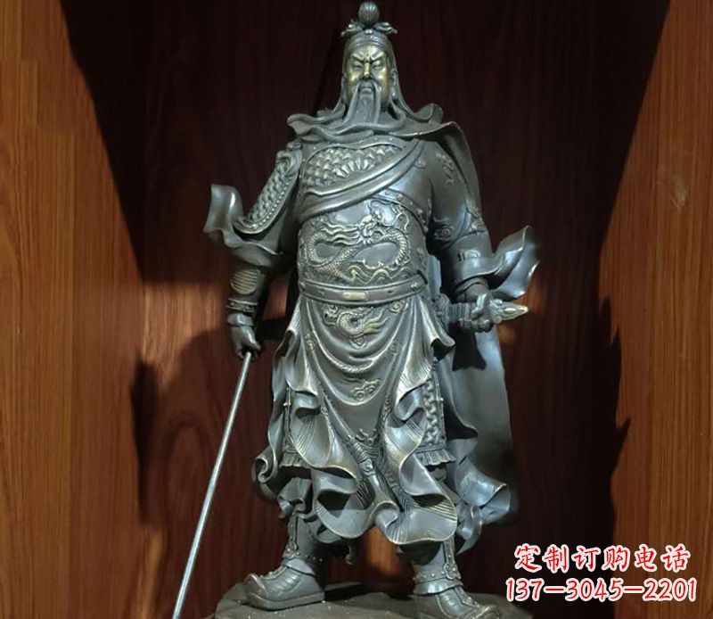 铜雕关公人物雕塑