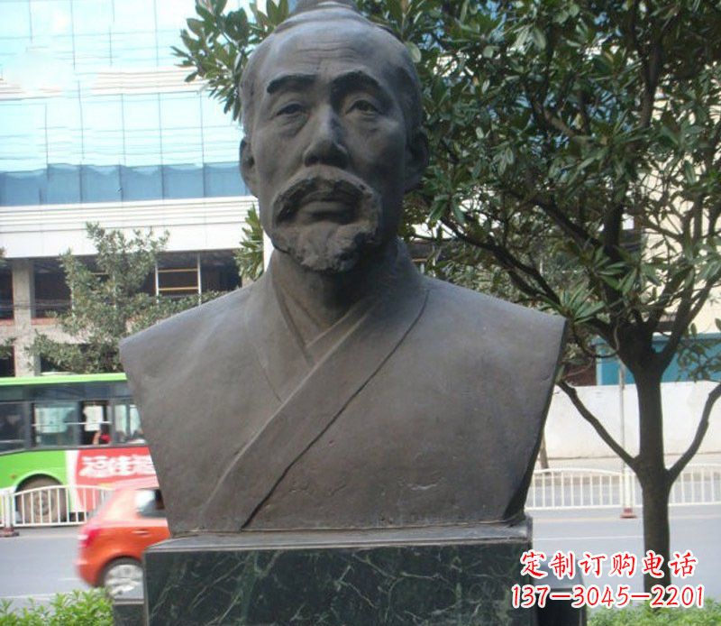 铜雕管仲名人雕塑肖像